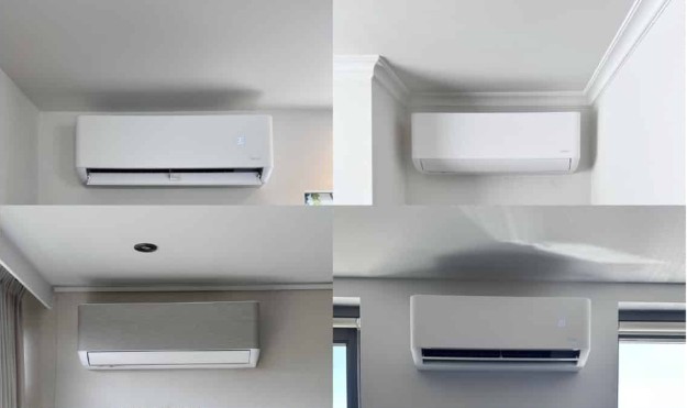 Airconditioning installaties in moderne interieurs, juli 2023.